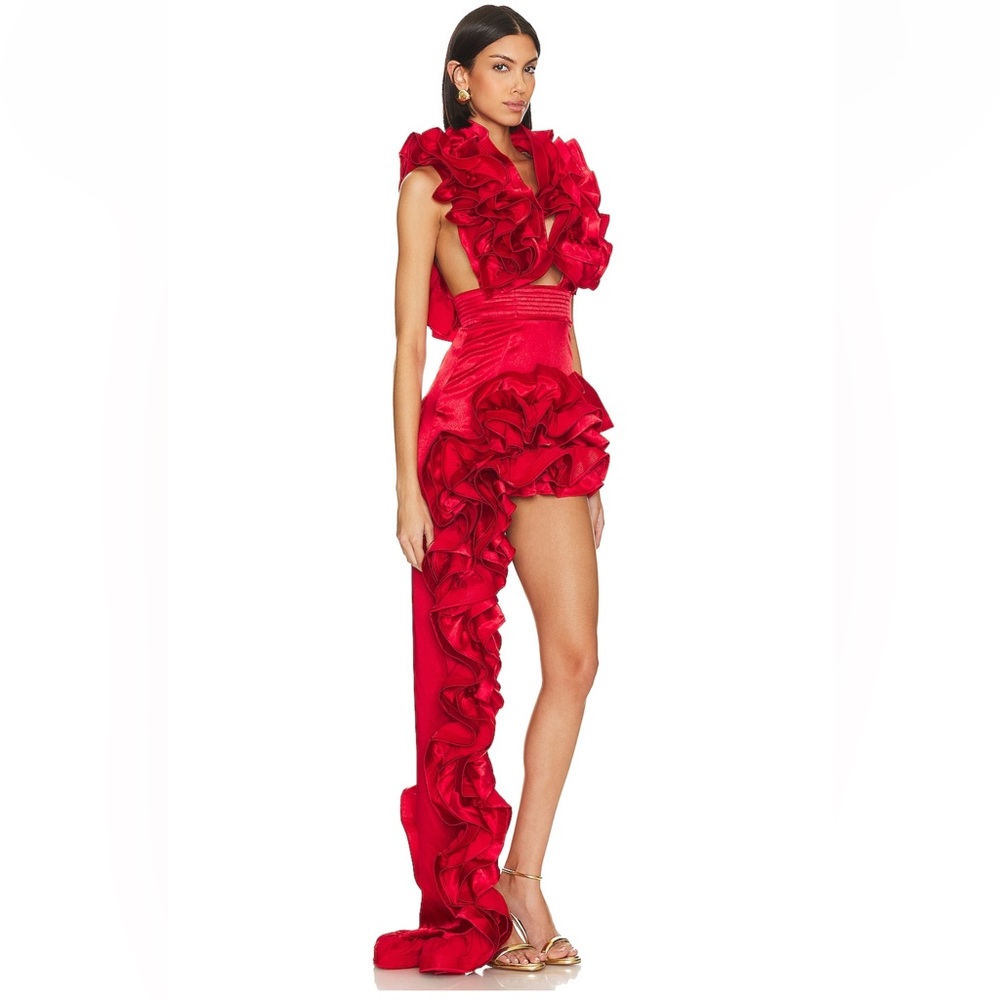 Aurora Bronx and bronco dress size large red